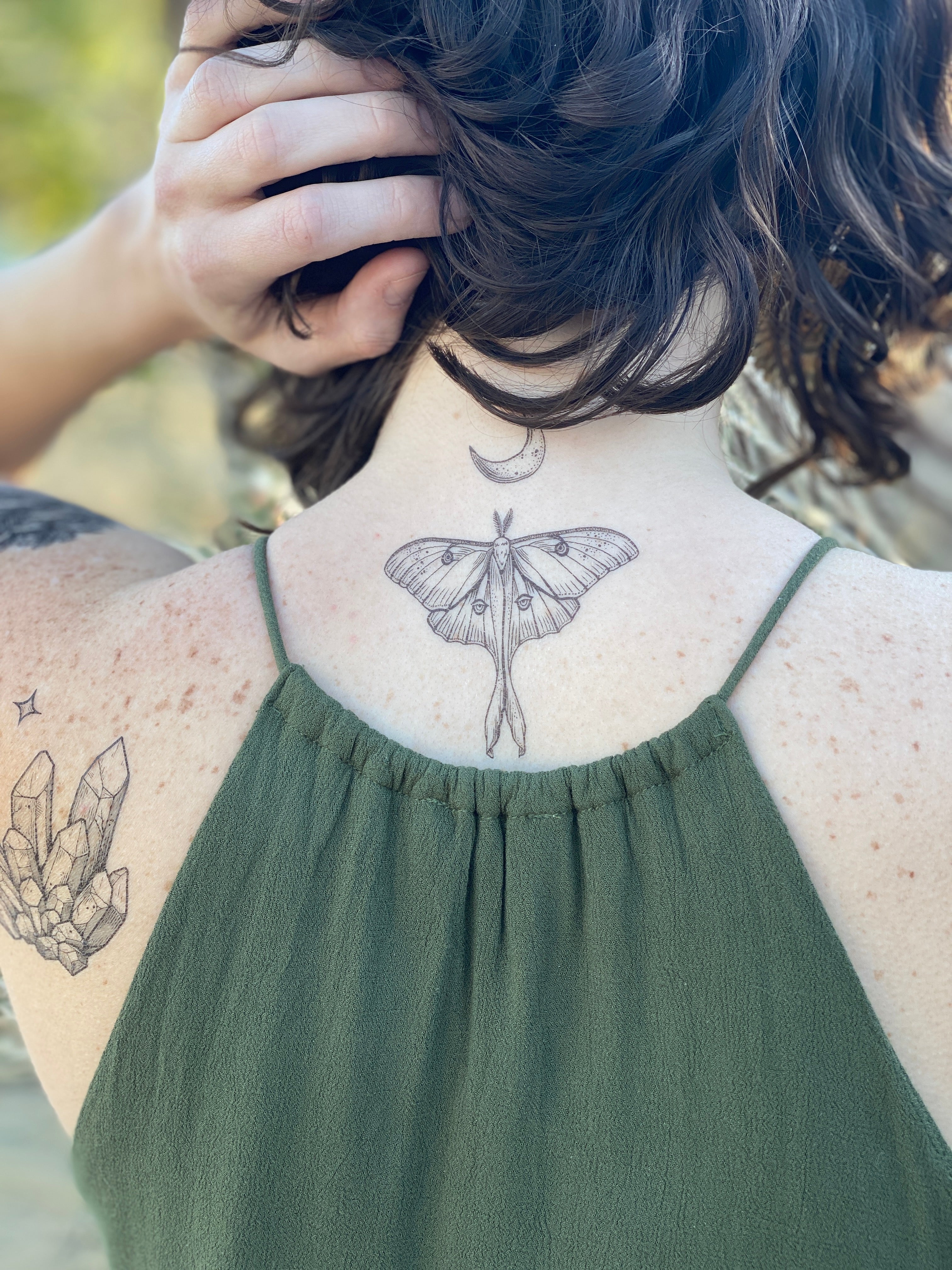 Luna Moth temporary tattoo  powerandlightpress