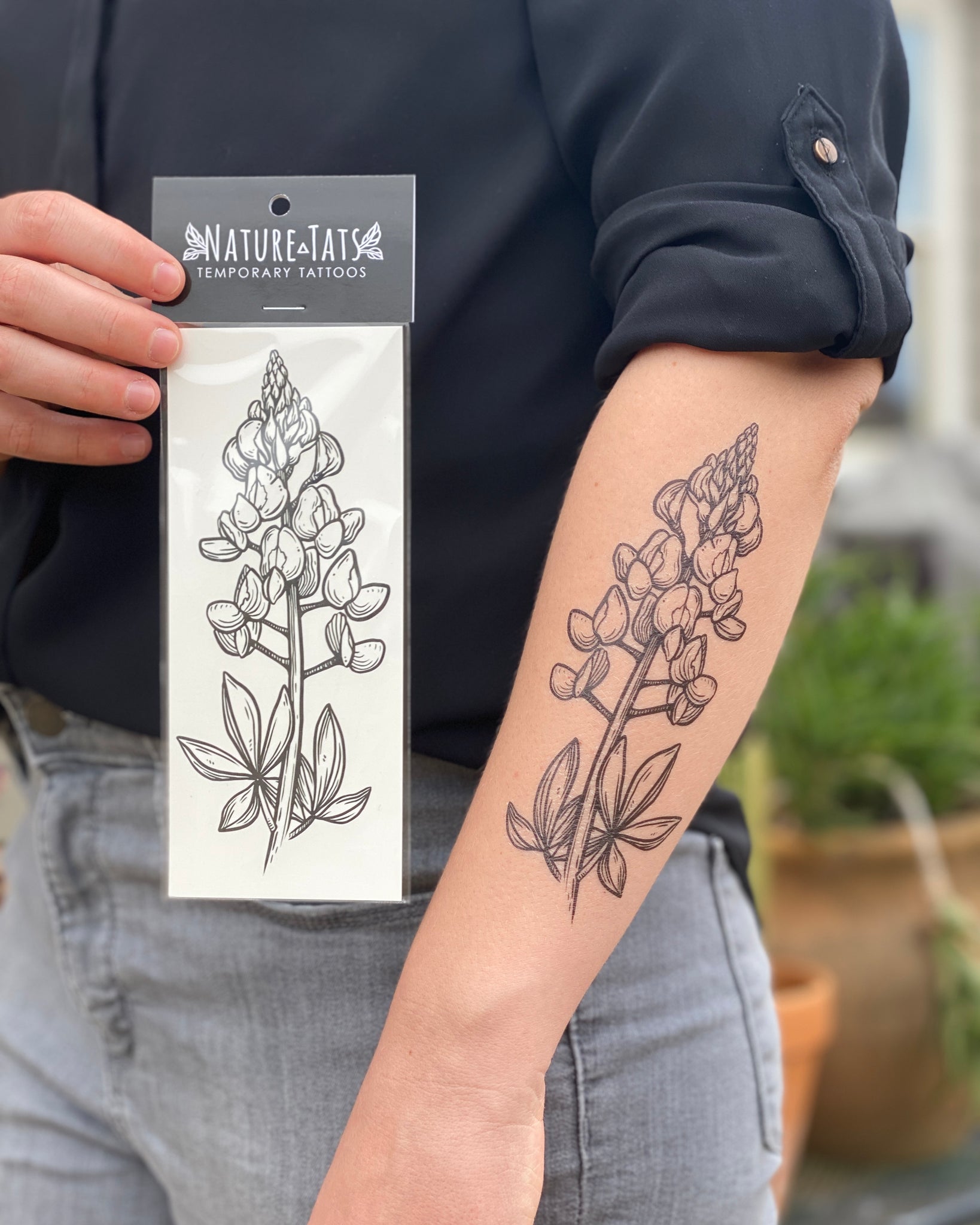 Simply Inked Lotus Flower Temporary Tattoo Designer Tattoo for Girls Boys  Men Women waterproof Sticker Size 25 X 4 inch 1pc l Black l 2g   Amazonin Beauty