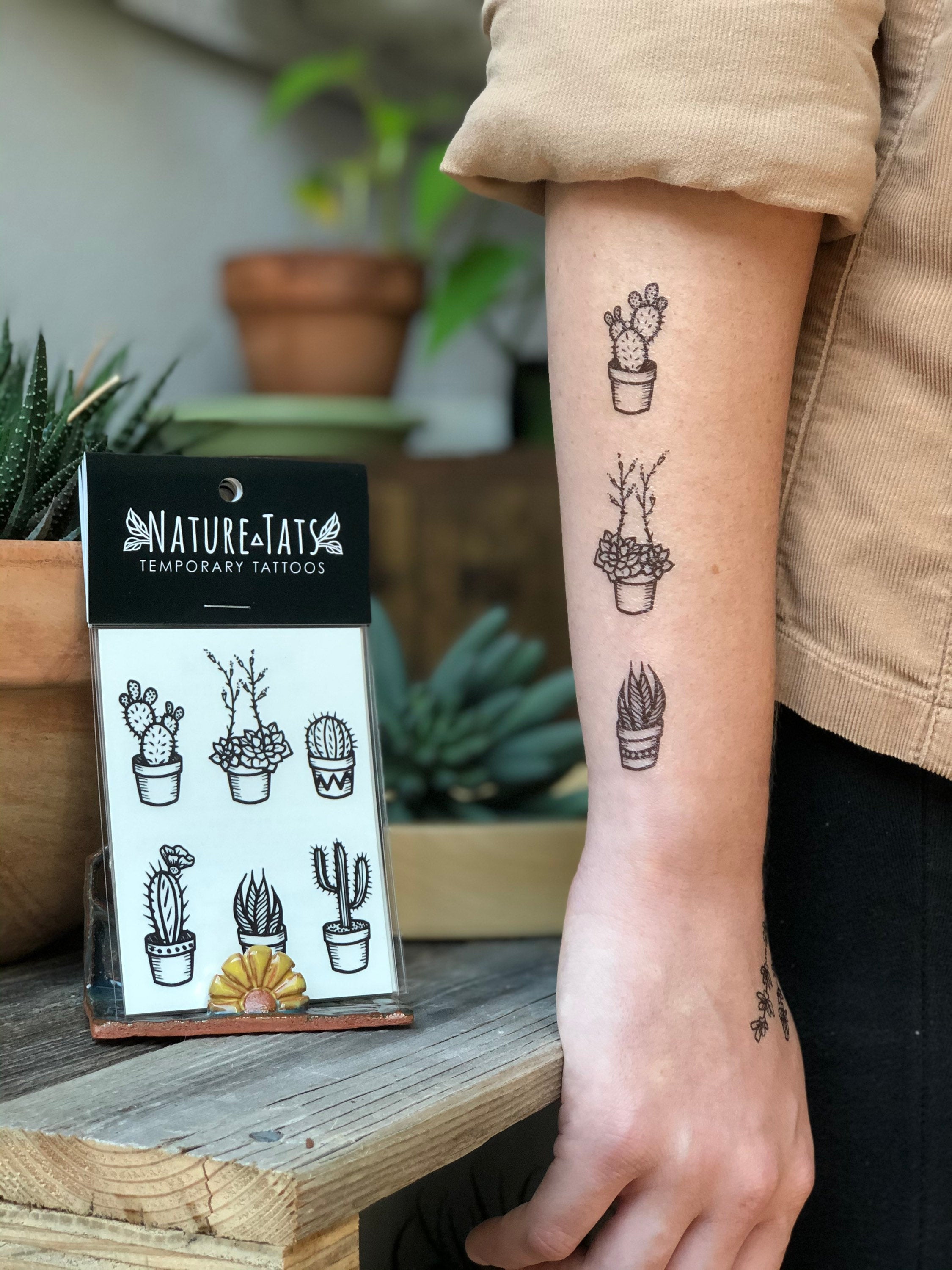 Buy Wholesale Potted Cactus Temporary Tattoos by NatureTats  Handshake  Marketplace