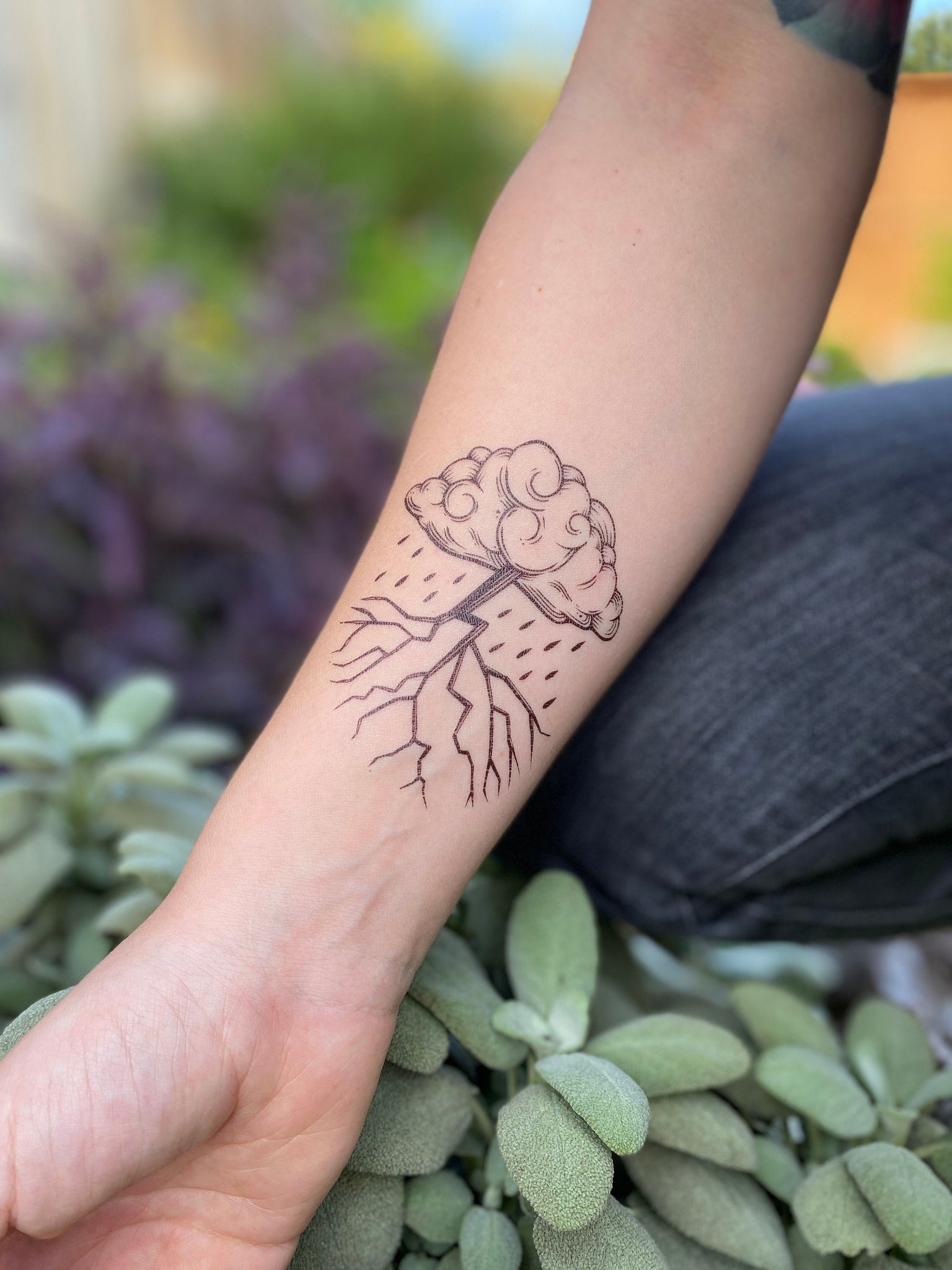 lightning and cloud tattoo on armTikTok Search
