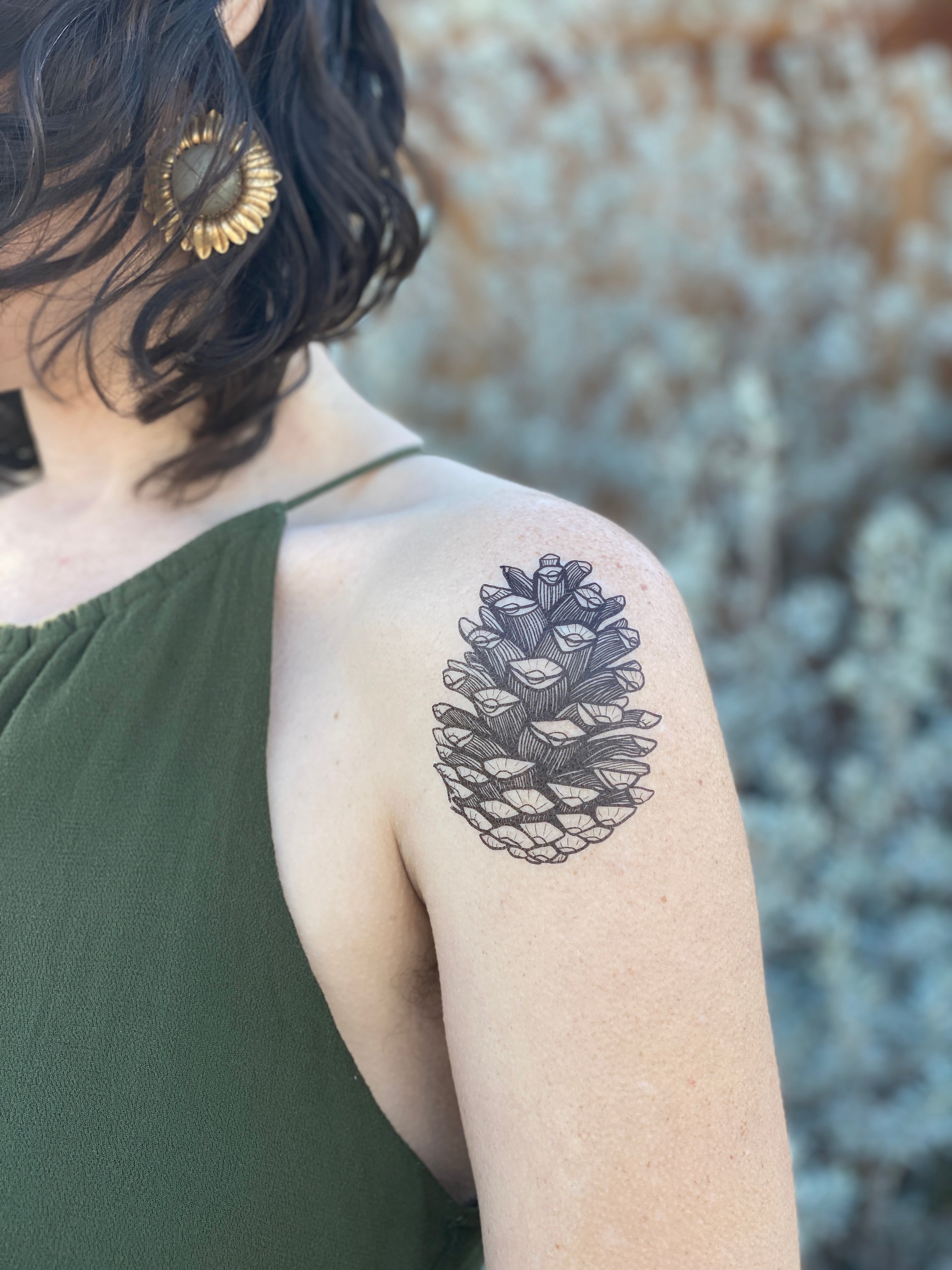 Pinecone Temporary Tattoo  Old Soul Collective