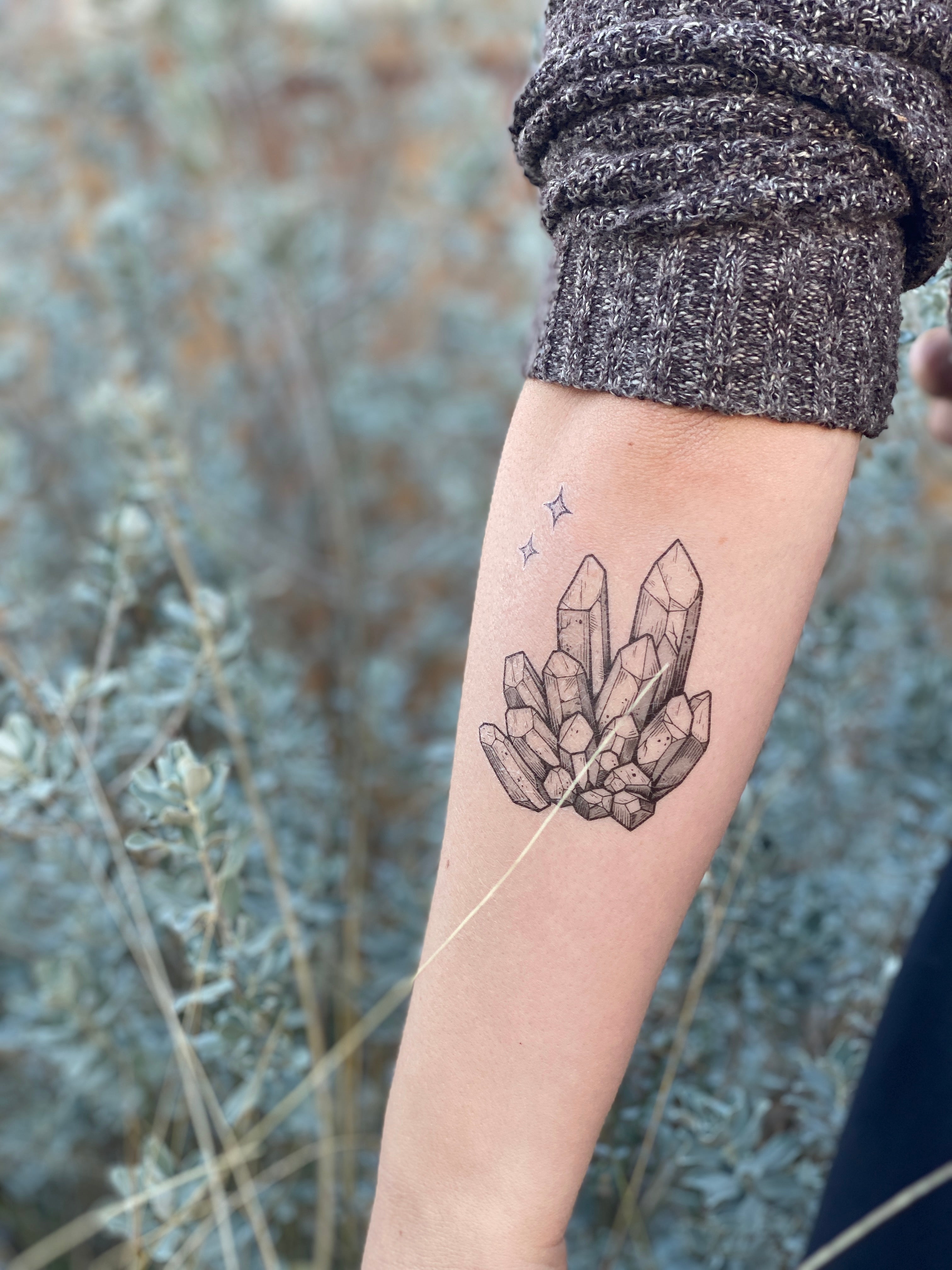 These Gorgeous Crystal Tattoos Will Definitely Test Your Willpower   TattooBlend