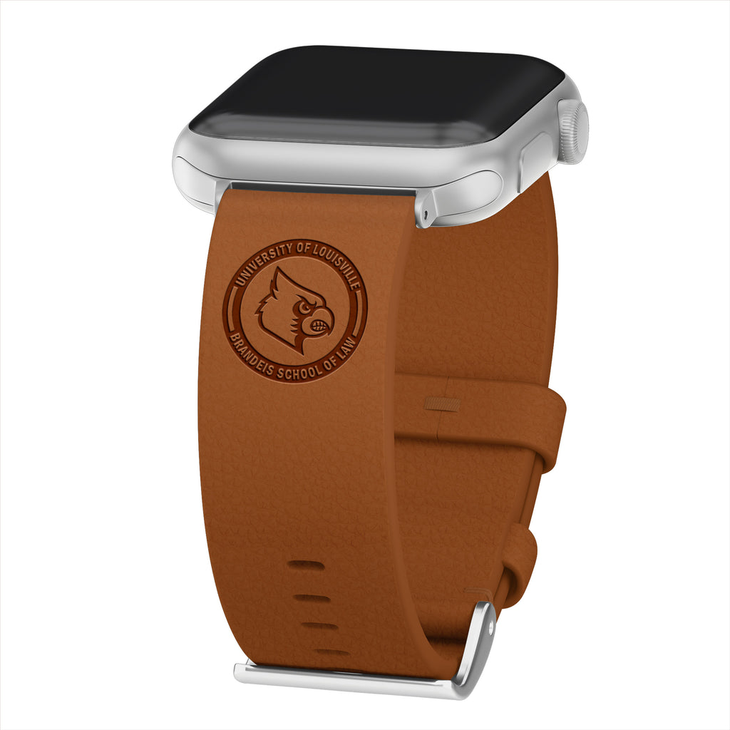 AffinityBands Gatton College of Business Leather Apple Watch Band Tan / 42/44mm / Long