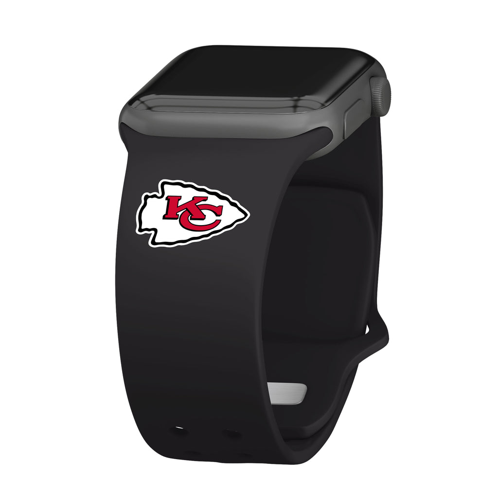 Black Kansas City Chiefs 22mm Samsung Compatible Watch Band