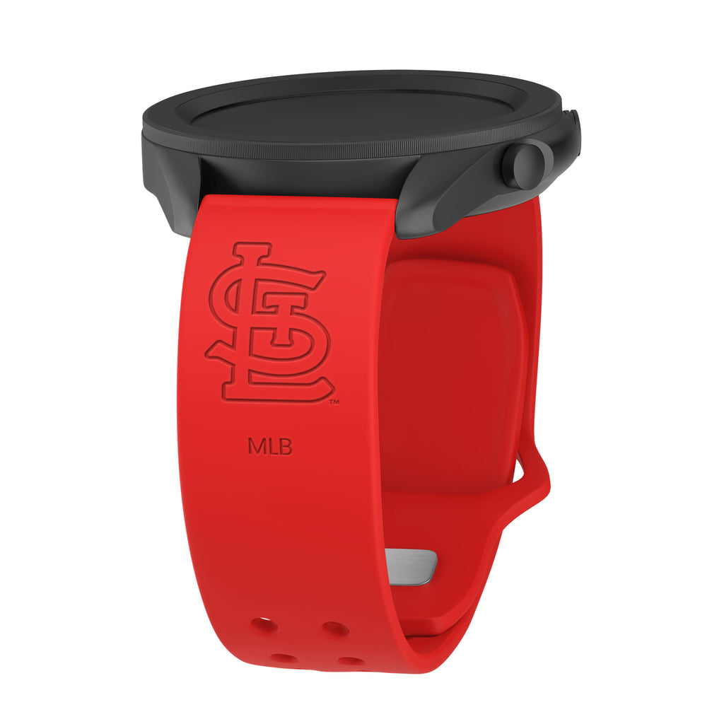 Unisex Game Time St. Louis Cardinals Silicone Sport Watch Band Compatible with Samsung & More - Red