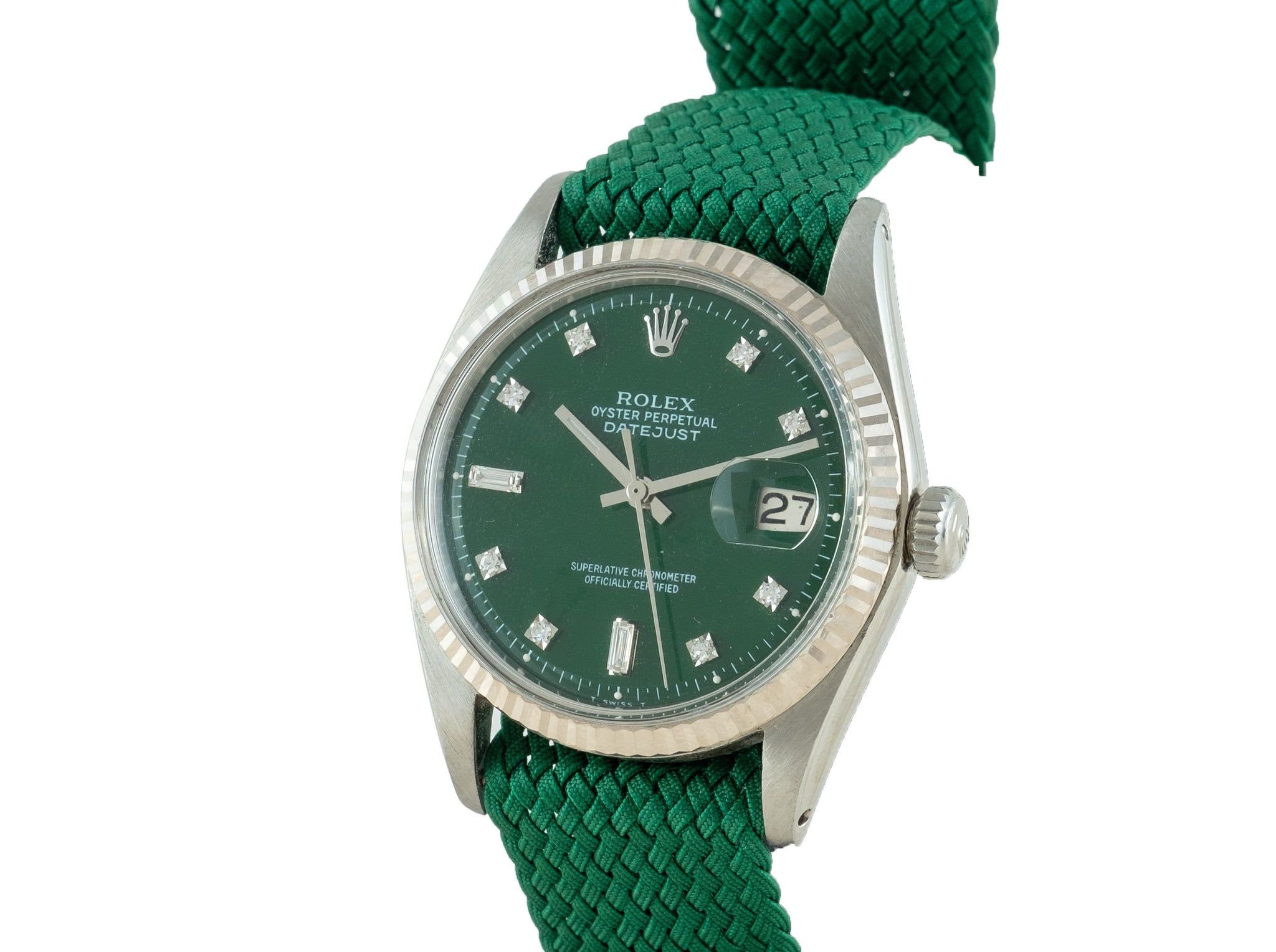 day date rolex green face