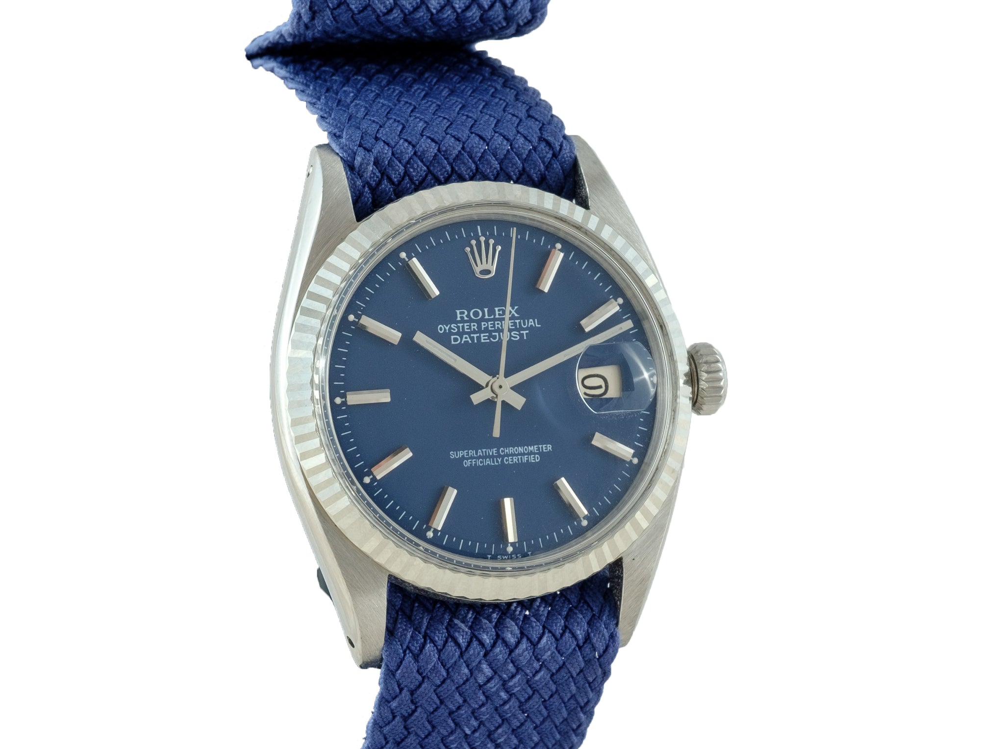 date just blue dial