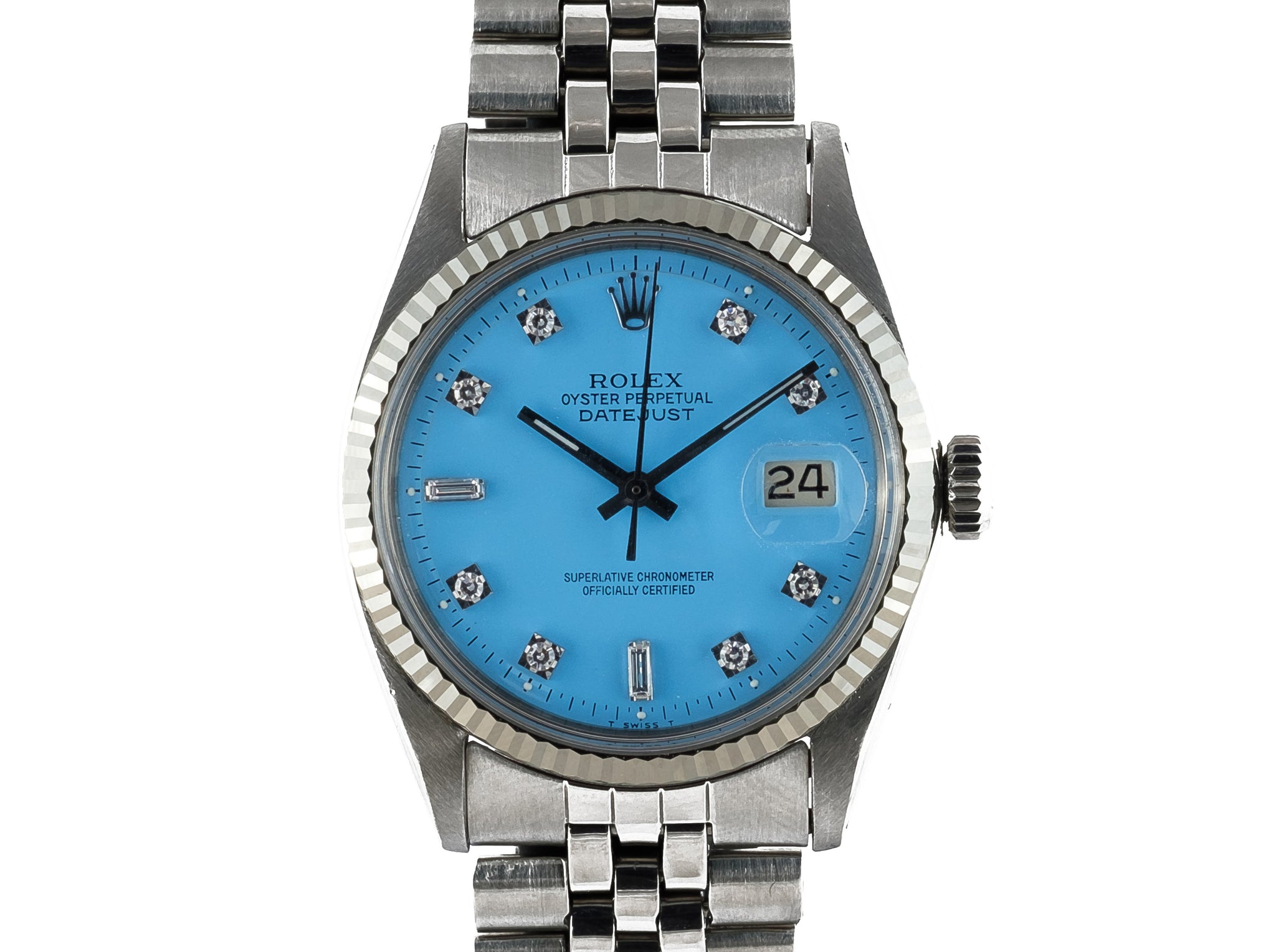 rolex datejust sky blue dial