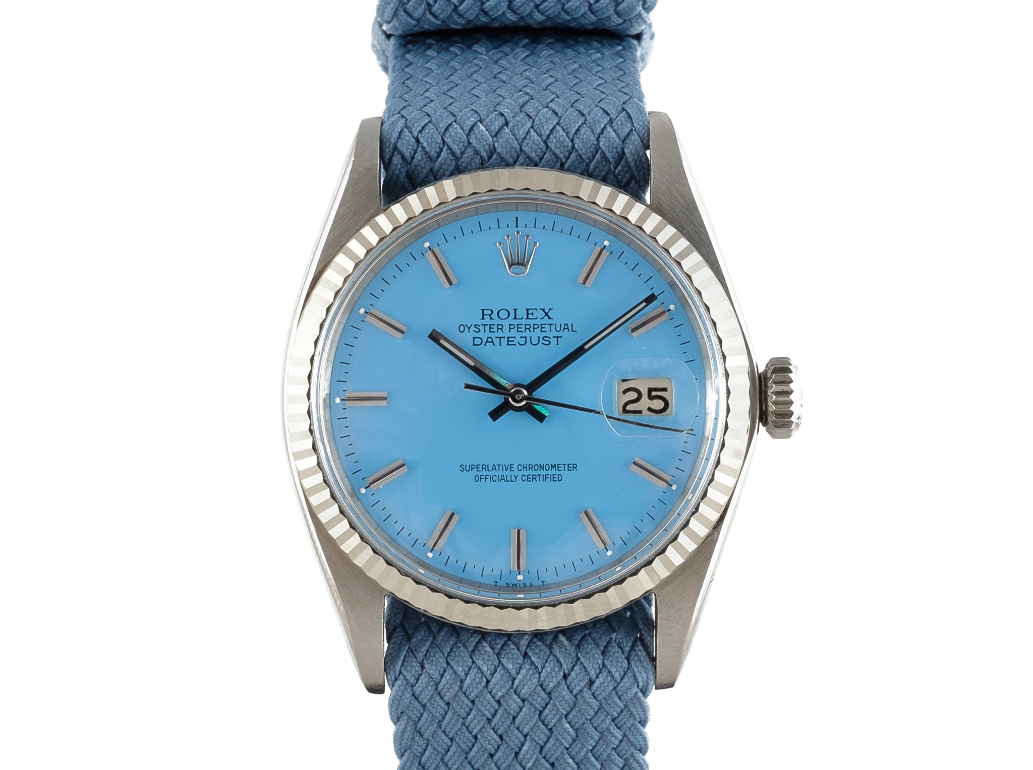 rolex 1601 blue dial