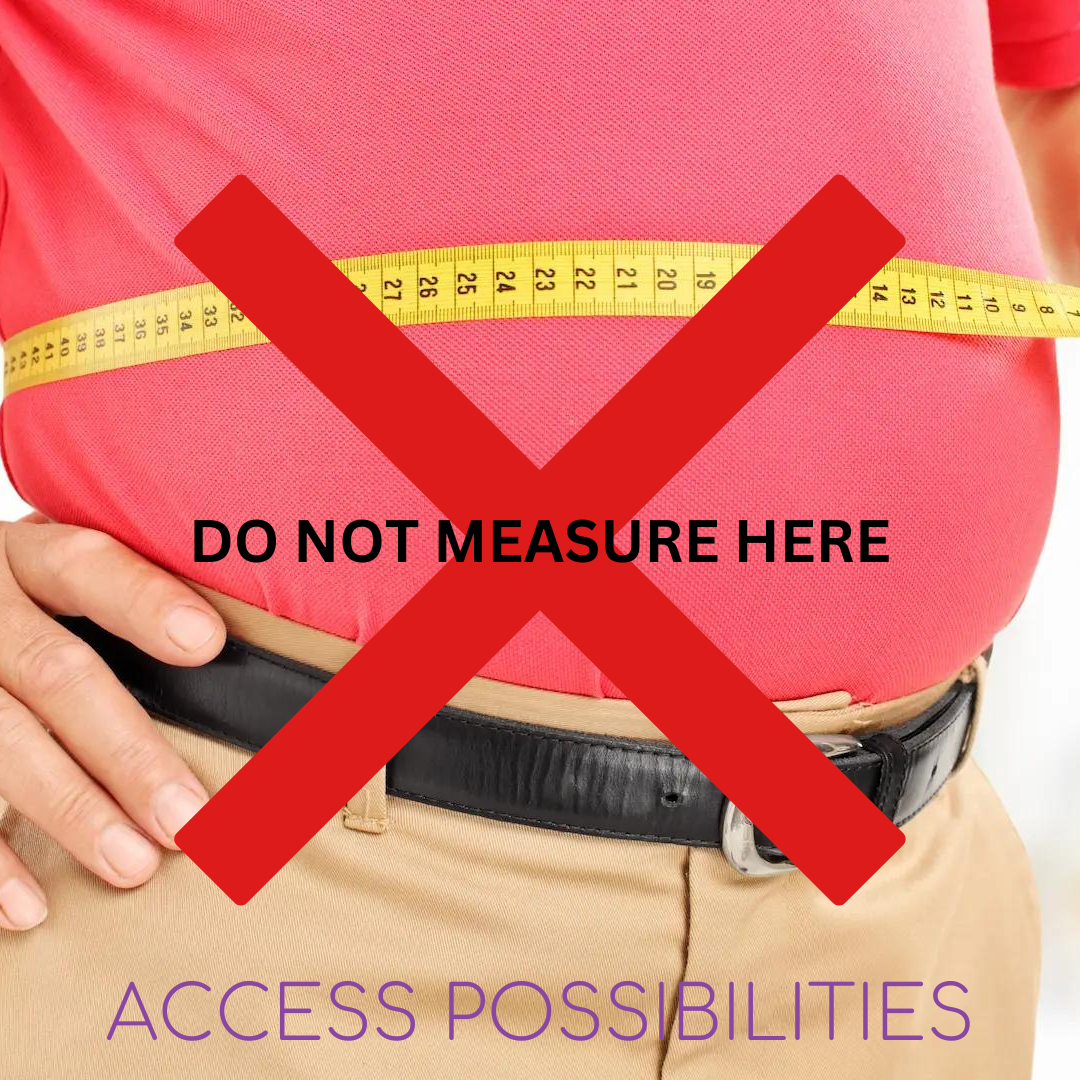 Do Not Measure Here | How to Obtain Waist Belt Size | Handcrafted Jewelry Sizing Instructions | Access Possibilities