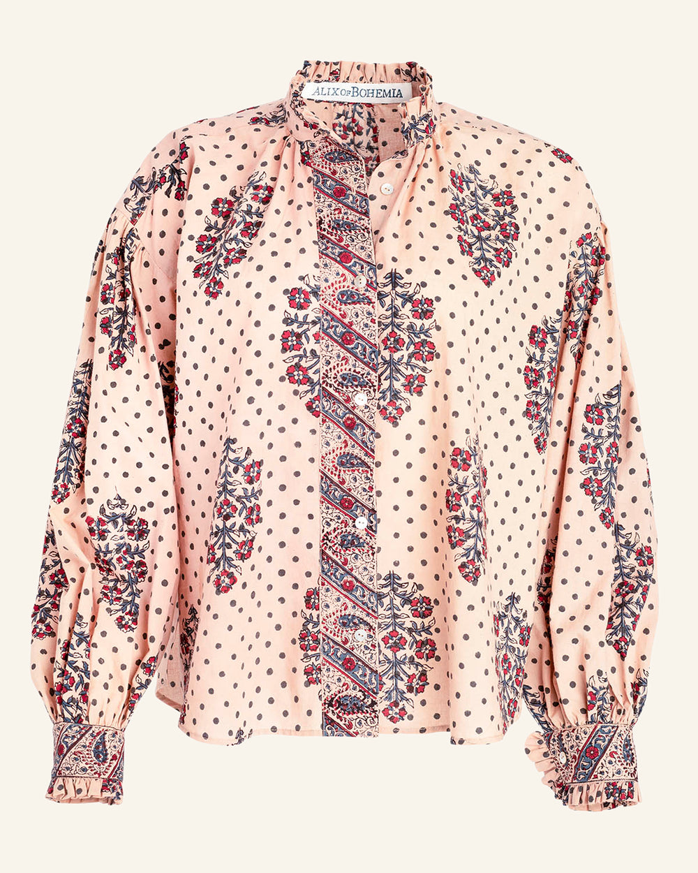 Alix of Bohemia Kiki Liquorice Silk Shirt