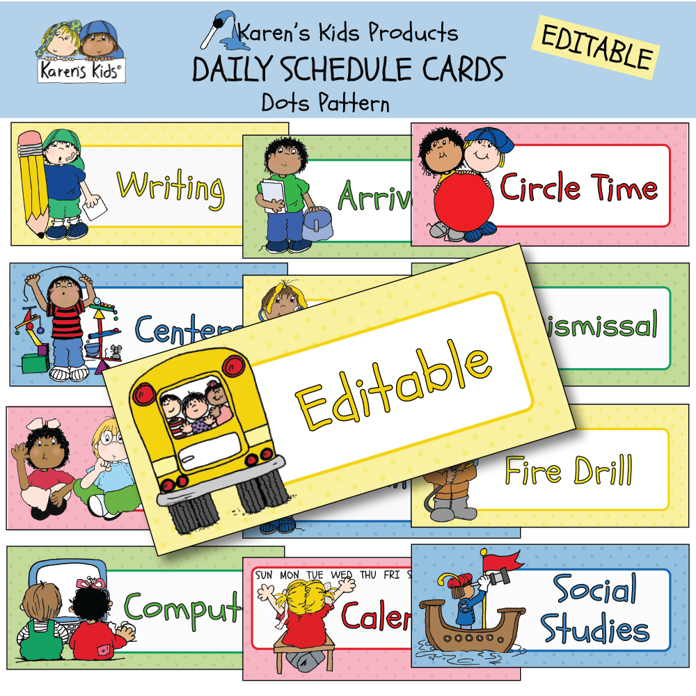 daily-schedule-cards-editable-dots-pattern-karen-s-kids-studio