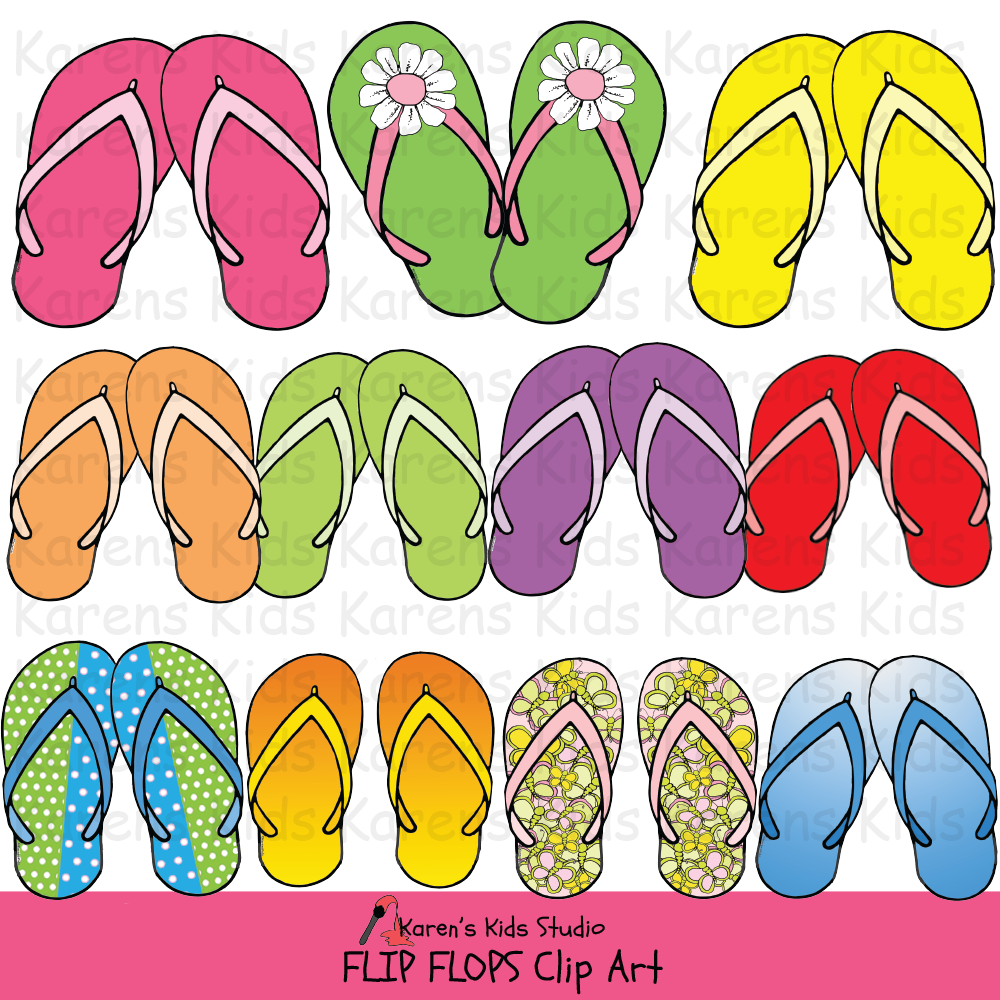 Clip Art Flip Flops – Karen's Kids Studio