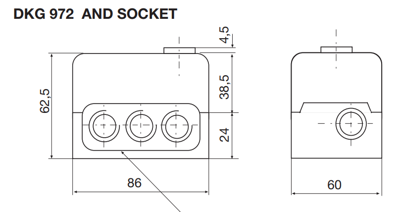 Honeywell DKG 972-N MOD 05 Dimensions