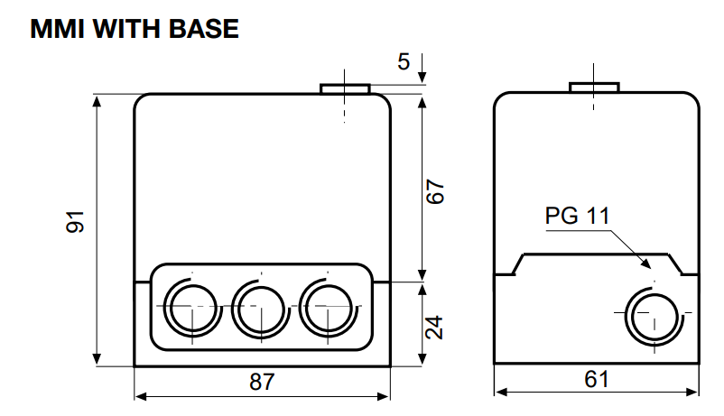 Honeywell MMI 810.1 MOD 43 Dimensions