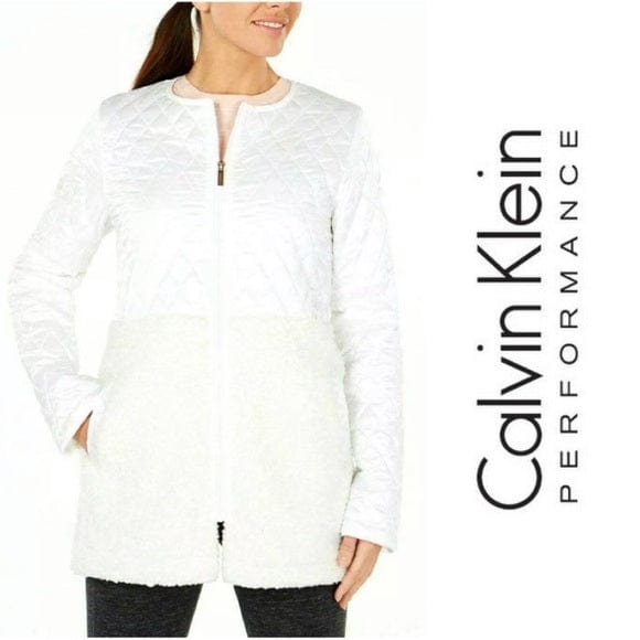 Calvin Klein Performance Quilted Fleece Jacket Liquid White Small NWT |  Animal Lover Gifts – The Pink Pigs, Animal Lover's Boutique