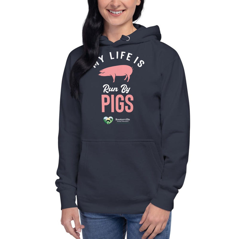 My Life is Run by Pigs - Unisex Hoodie - The Pink Pigs, A Compassionate Boutique