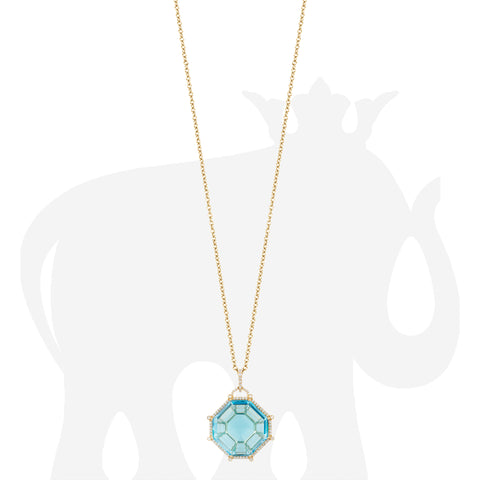 Cherry Blossom Cascade Gold Pendant With Chain - Gratinsta