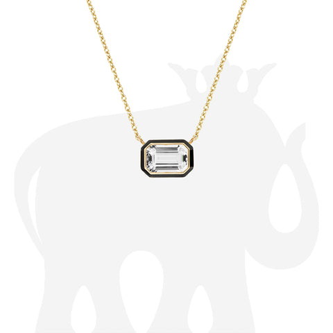 Goshwara Queen Rock Crystal Emerald Cut East West Pendant JP0143-RC-EN –  Topper Fine Jewelers