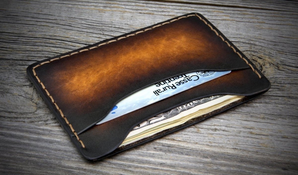 Handmade Italian Leather Slim Card Wallet - Vintage Rebellion