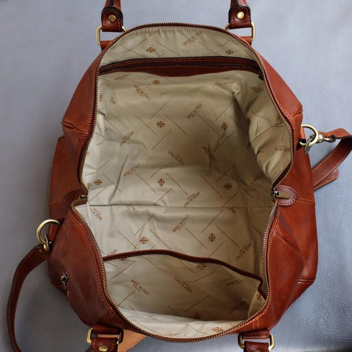 Vintage Style Vegetable Tanned Italian Leather Designer 16&quot; Duffel Bag– Vintage Rebellion