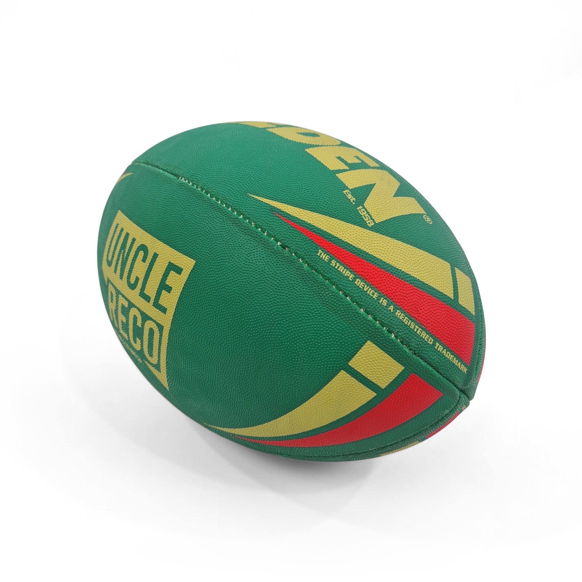 Uncle Reco x VB Steeden Classic Trainer Rugby Ball Product Shot