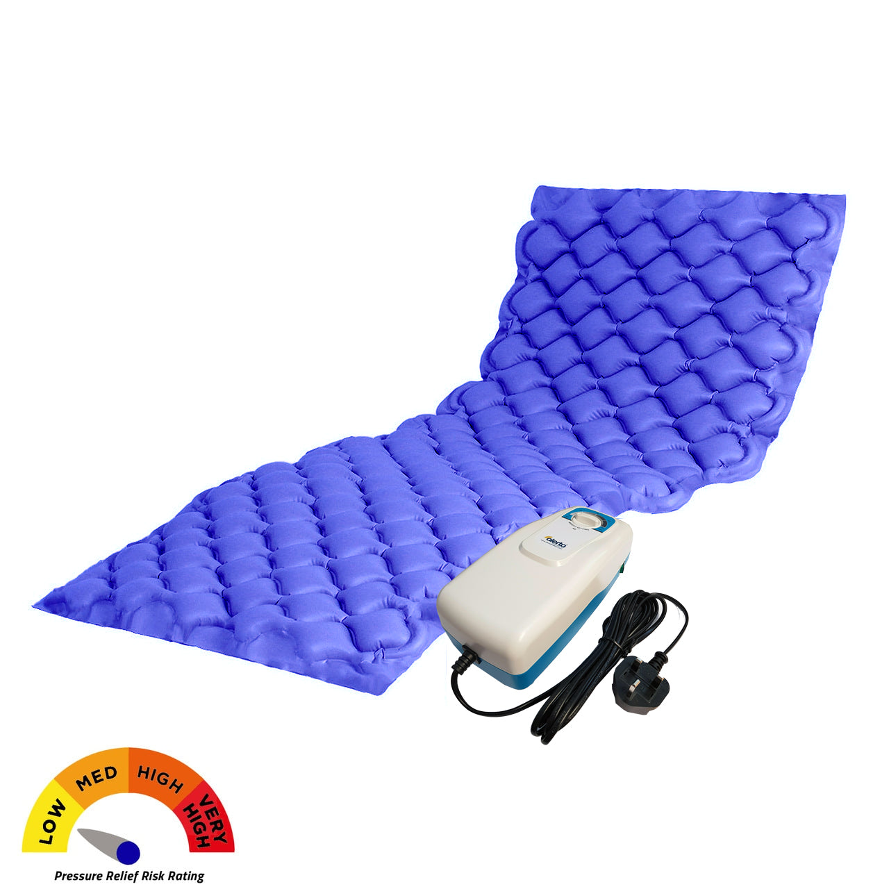 Alerta Bubble2 Pressure Relief Air Bubble Mattress Overlay With Pump Glebe Healthcare