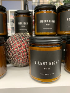 Silent Night Farmhouse Soy Candle | Amber Jar Candle
