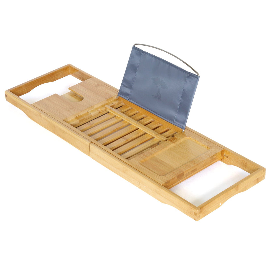  EcoFives Teak Bathtub Tray Caddy - Expandable Bath