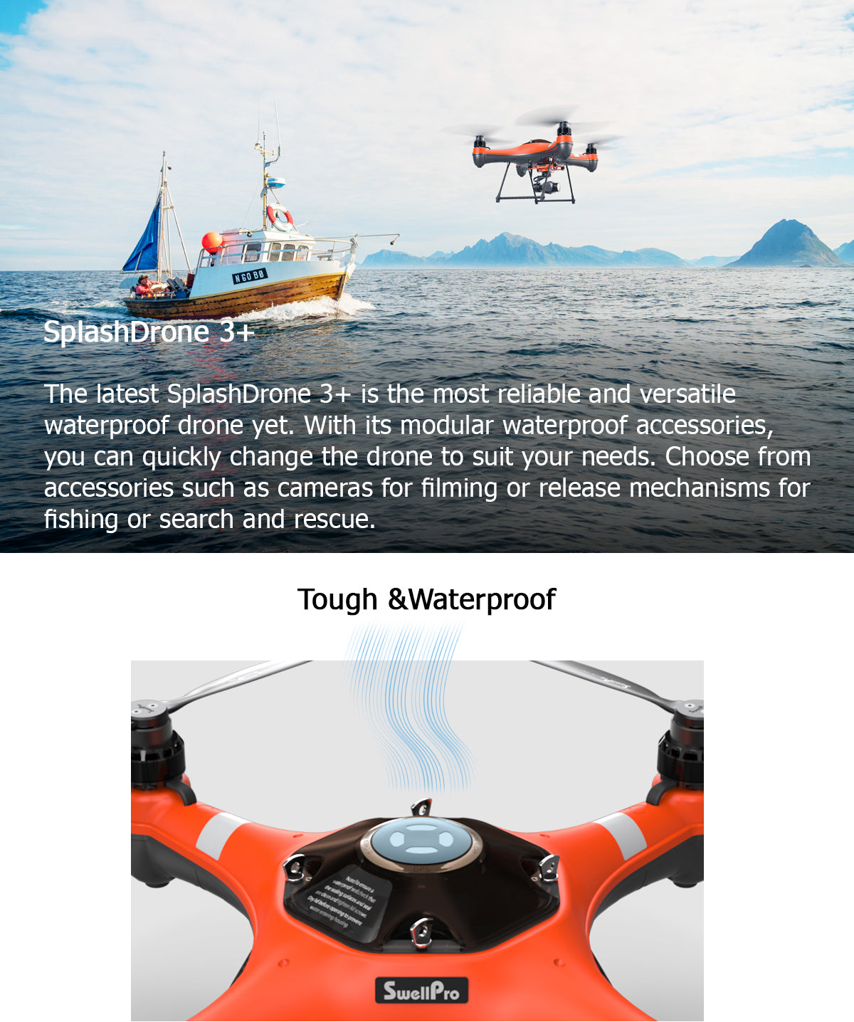 SwellPro® Waterproof SplashDrone3+ Base Platform - SwellPro Store