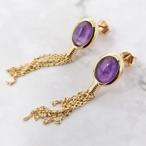 Amethyst February Birthstone Earrings