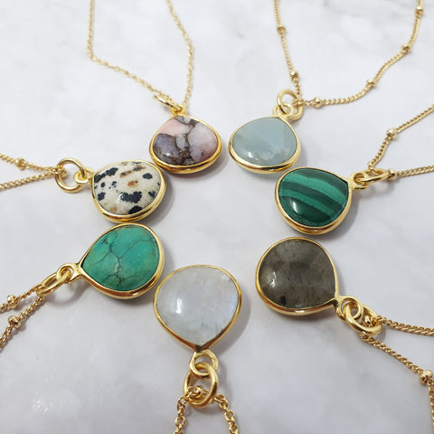 Birthstone Necklaces Gold