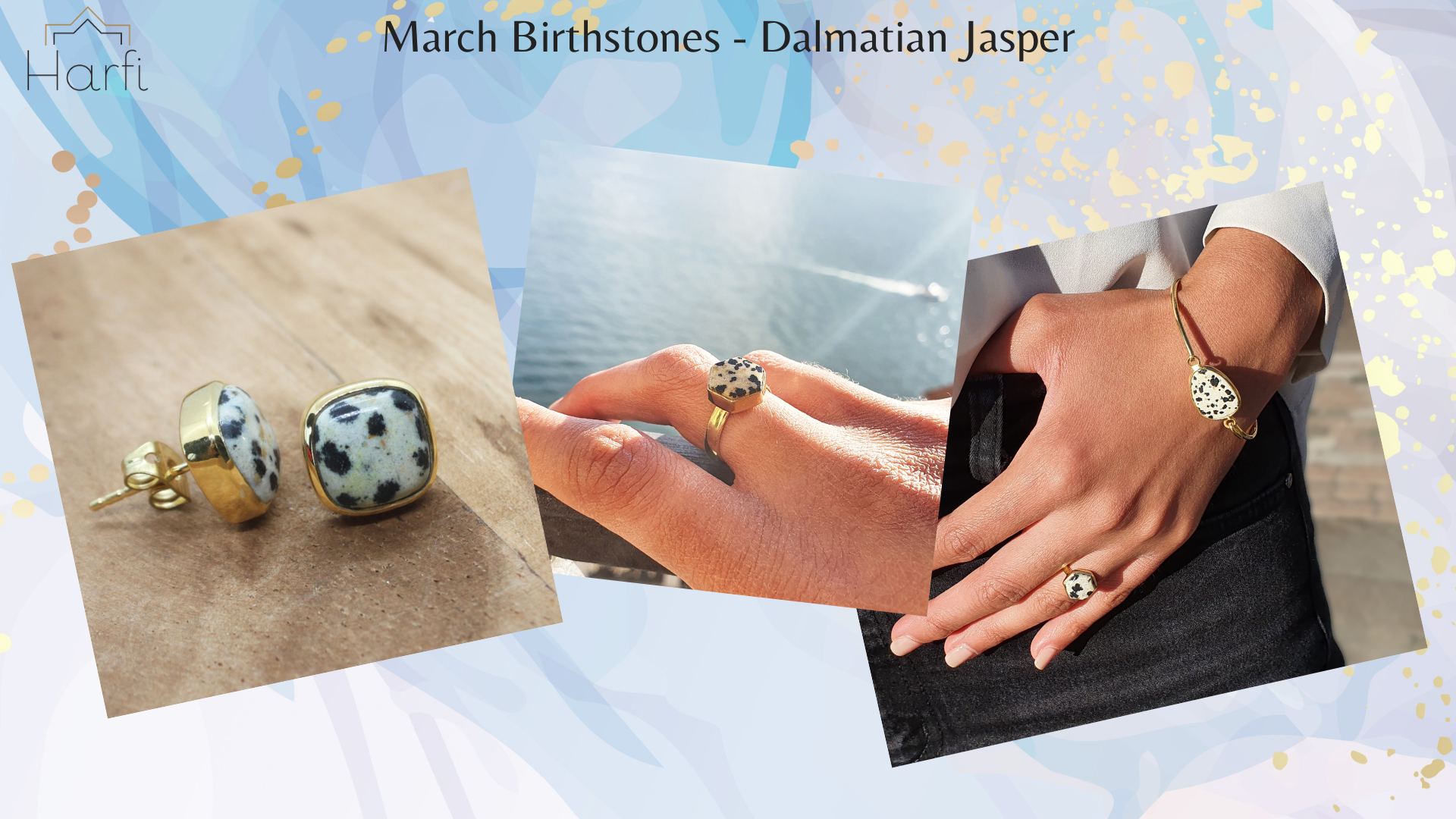 Harfi | March Birthstone - Dalmatian Jasper
