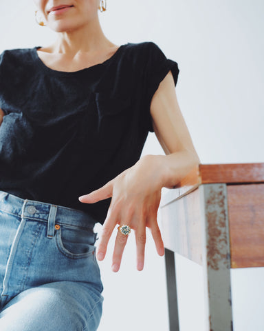 woman wearing a ring