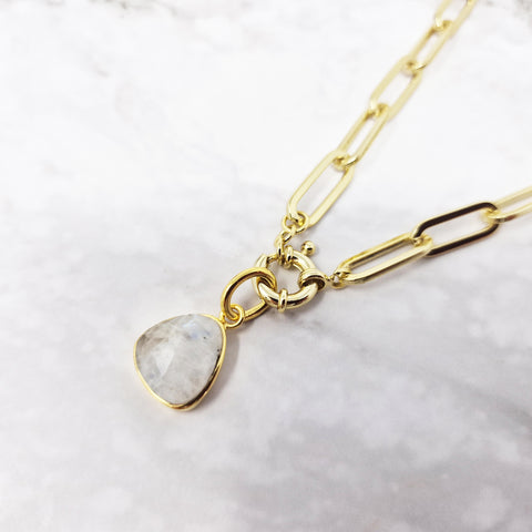 Moonstone June Birthstone Necklace