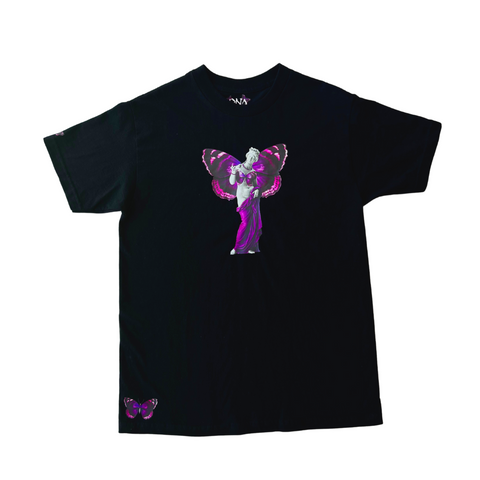 T-Shirt Black - Purple Butterfly Angel
