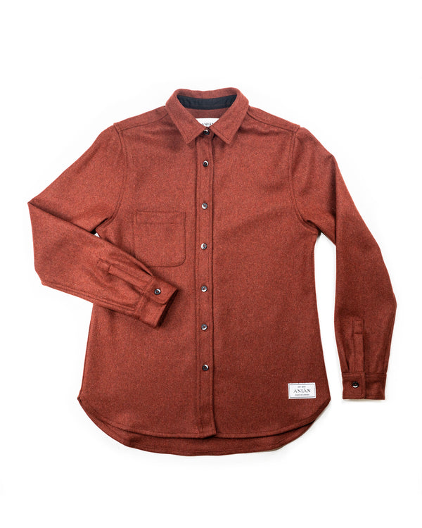 ANIÁN | Women's Modern Melton Wool Shirt | Made in Canada