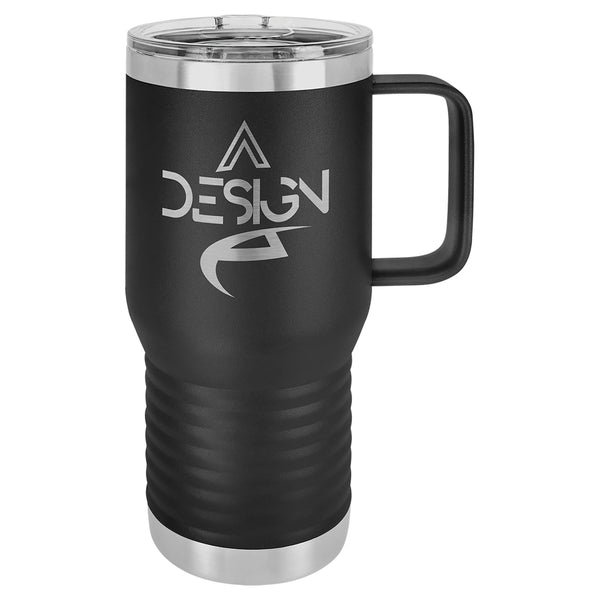 20 Oz. Personalized Travel Mug Vacuum Insulated Handle Mug 