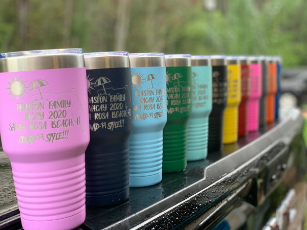 Silicone Grip 20 oz Tumblers Various Colors - Personalized
