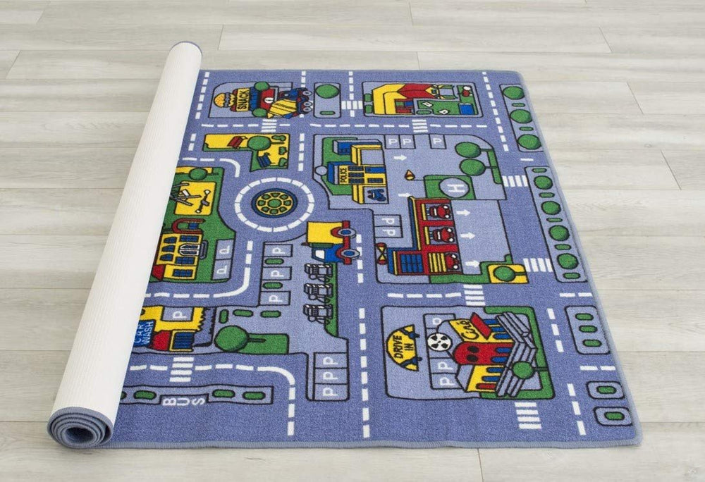 Kids Car Road Rugs City Map For Boys Girls Children Toddler