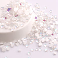 Mixed Sizes And Colors Mermaid Tears Glass Half Pearls Rhinestones For Nail  Art