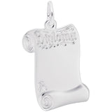 Rembrandt Charms Diploma Charm Pendant Available in Gold or Sterling Silver