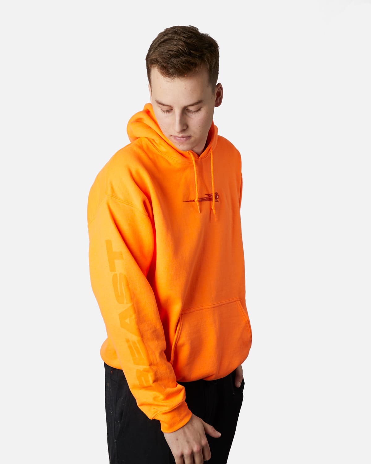 orange pullover hoodie