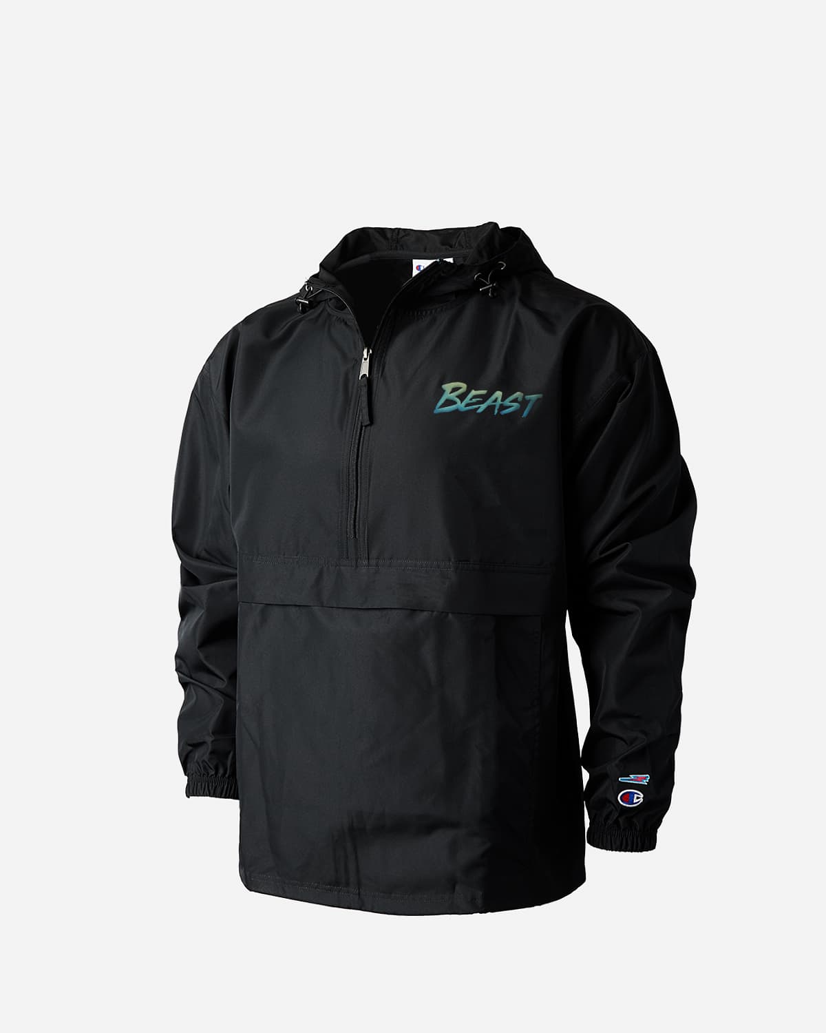 champion packable anorak jacket black