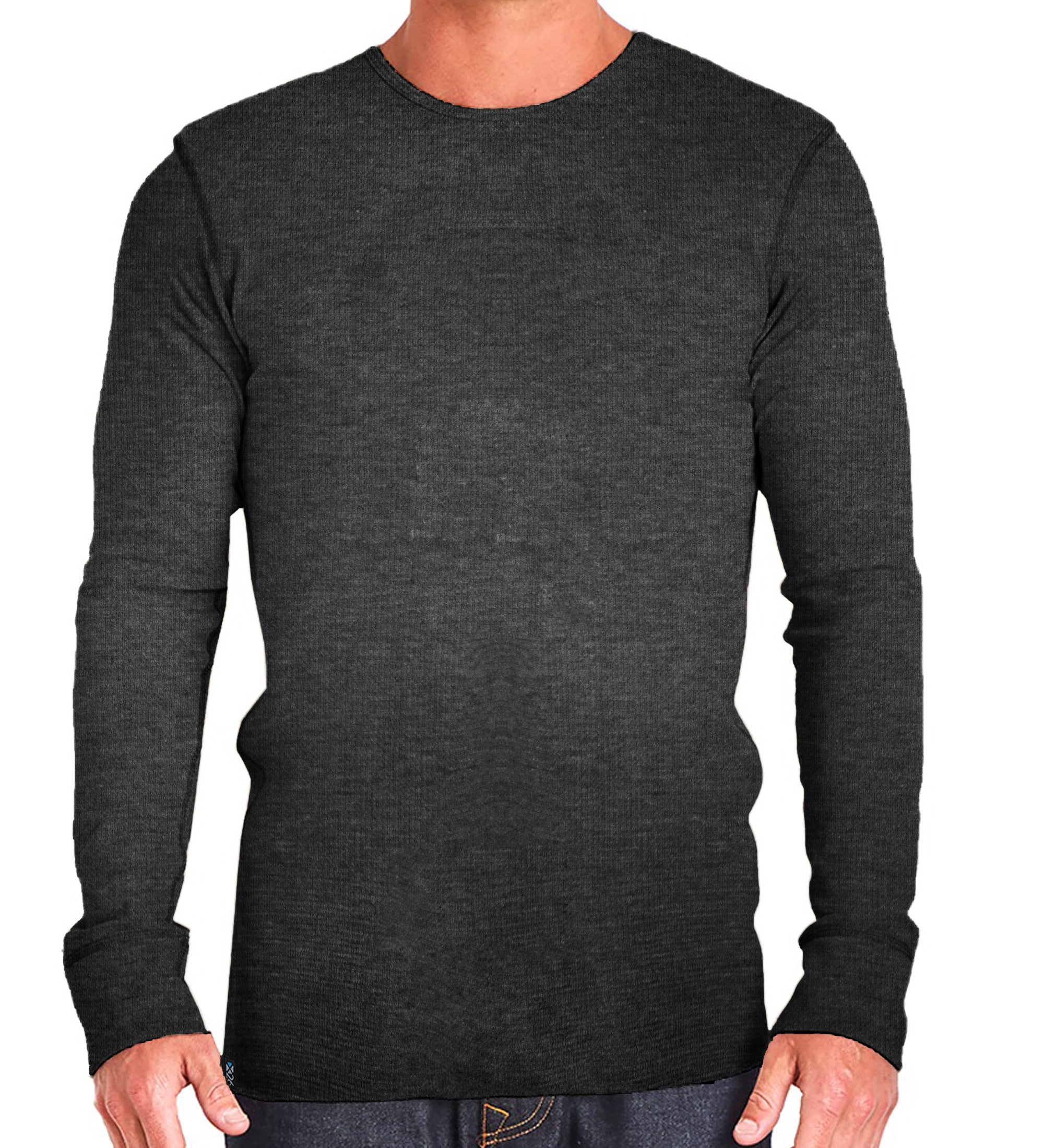 Thermal Waffle Knit Crew Neck Long Sleeve T-Shirt – Exit 26 Apparel