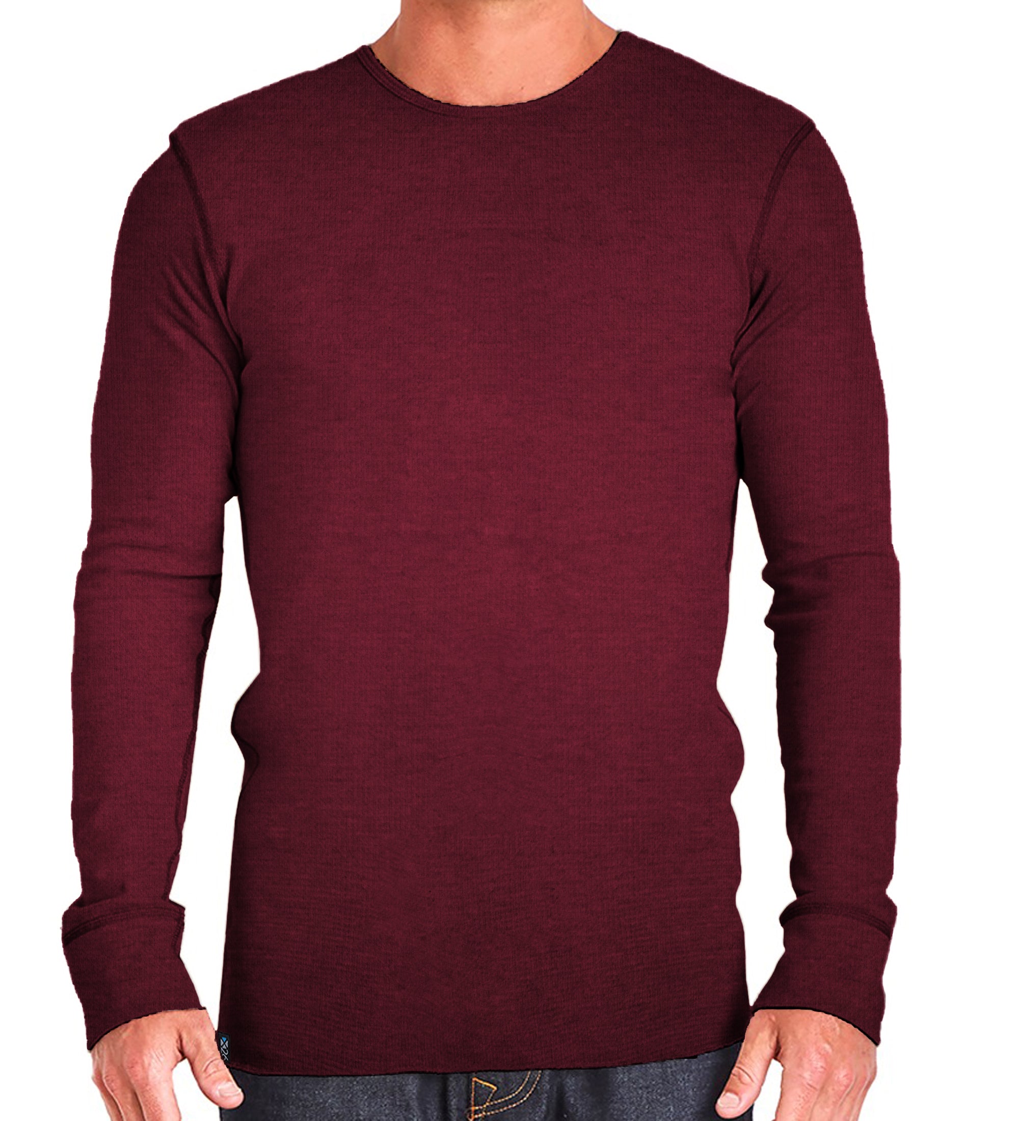 Thermal Waffle Knit Crew Neck Long Sleeve T-Shirt – Exit 26 Apparel