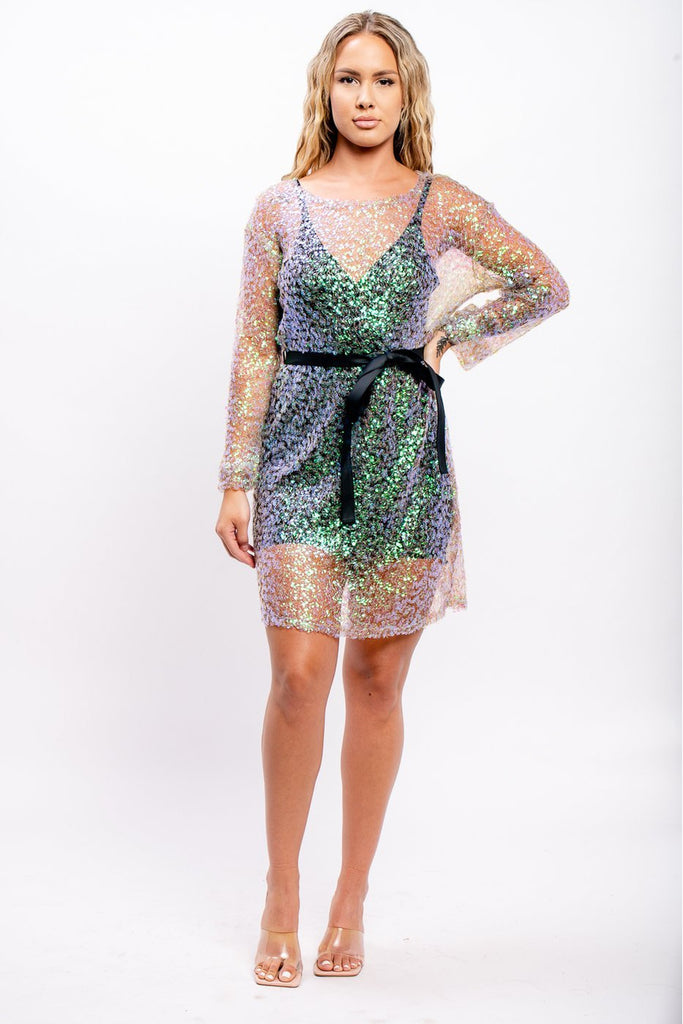 holographic glitter dress