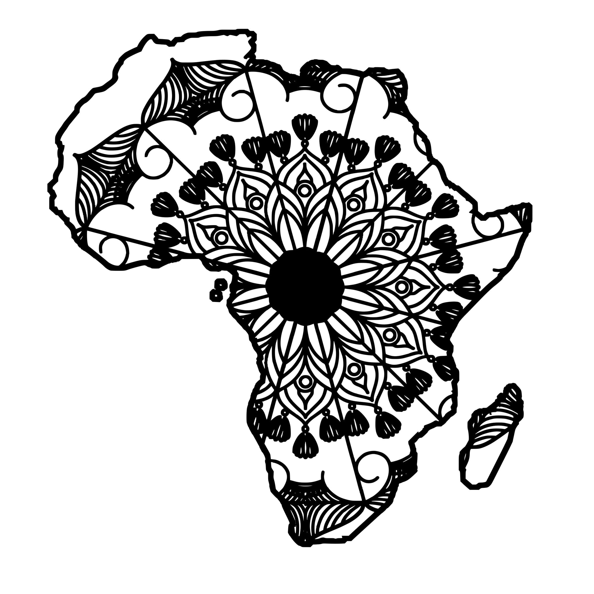 Download Africa Map Mandala Animal Svg T Shirt Designs Mandalasvg Com