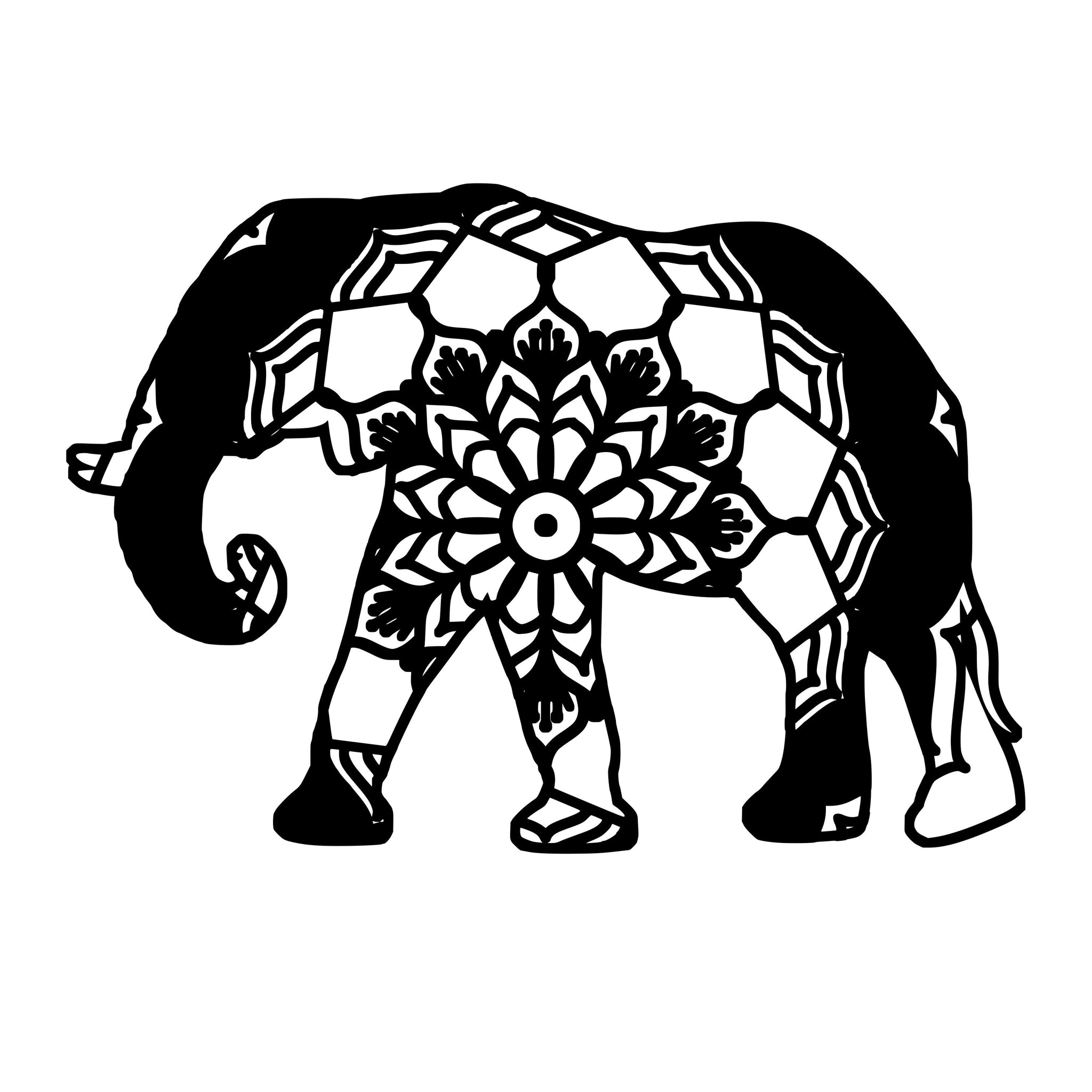Download African Elephant Mandala Animal Svg T Shirt Digital Mandalasvg Com