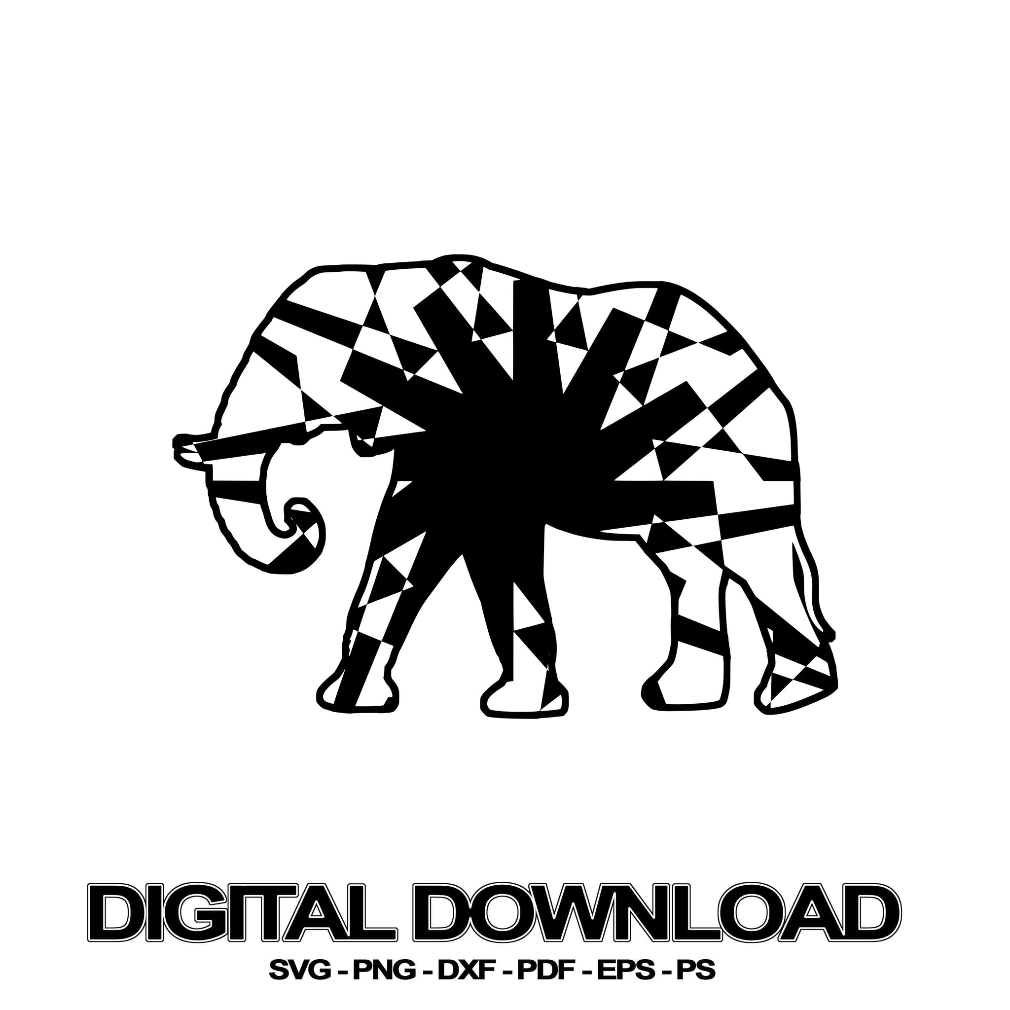 Download Elephant Mandala Svg SVG Cut Files